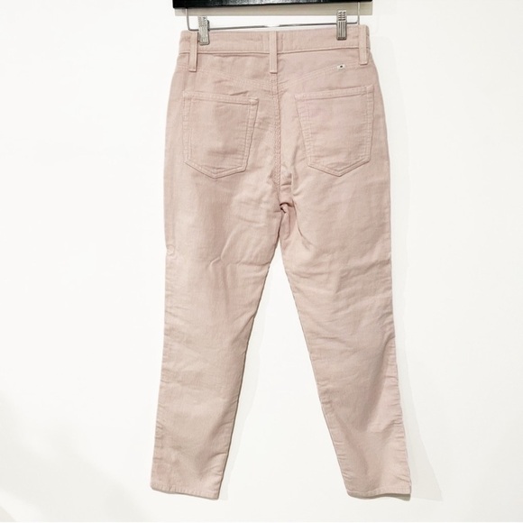 Sunday Best Aritzia Corduroy Straight Leg Pants Light Pink Cotton Zip Fly Size 2 - Picture 6 of 11